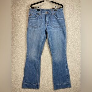 Wrangler bootcut jeans size 31 flap pocket light wash cowgirl rodeo retro